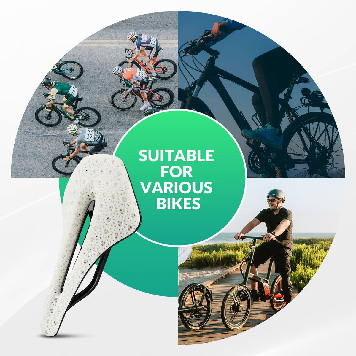 3d sattel rennrad ROCKBROS 3D Druck Carbon Rennradsattel Ultraleicht Stoßdämpfender Ergo – ROCKBROS-DE