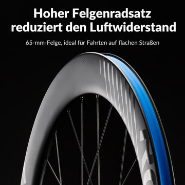 rennrad felge scheibenbremse ROCKBROS 700C Carbon Laufradsatz 65mm Scheibenbremse Steckachse Laufra – ROCKBROS-DE