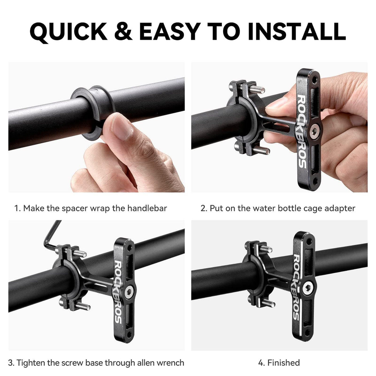 Porte-Bidon Vélo Selle Porte-Bidon Pince Double Adaptateur Porte-Bidon