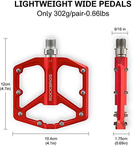 ROCKBROS Aluminium Platform Pedale 9/16 Zoll für MTB E-Bike Stadtrad - ROCKBROS-EU