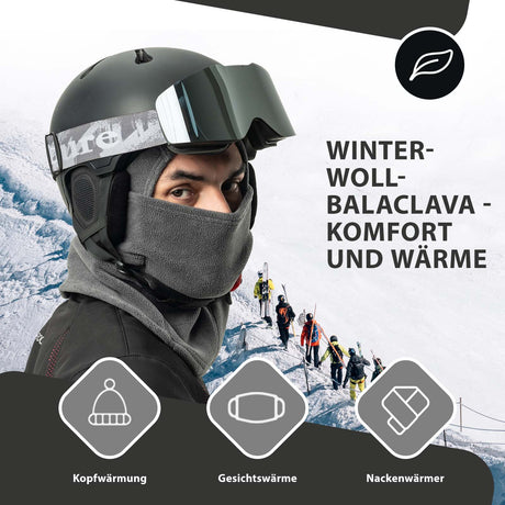 ROCKBROS Balaclava Winter Skimaske Warm Sturmmaske Unisex Einheitsgröße - ROCKBROS-EU