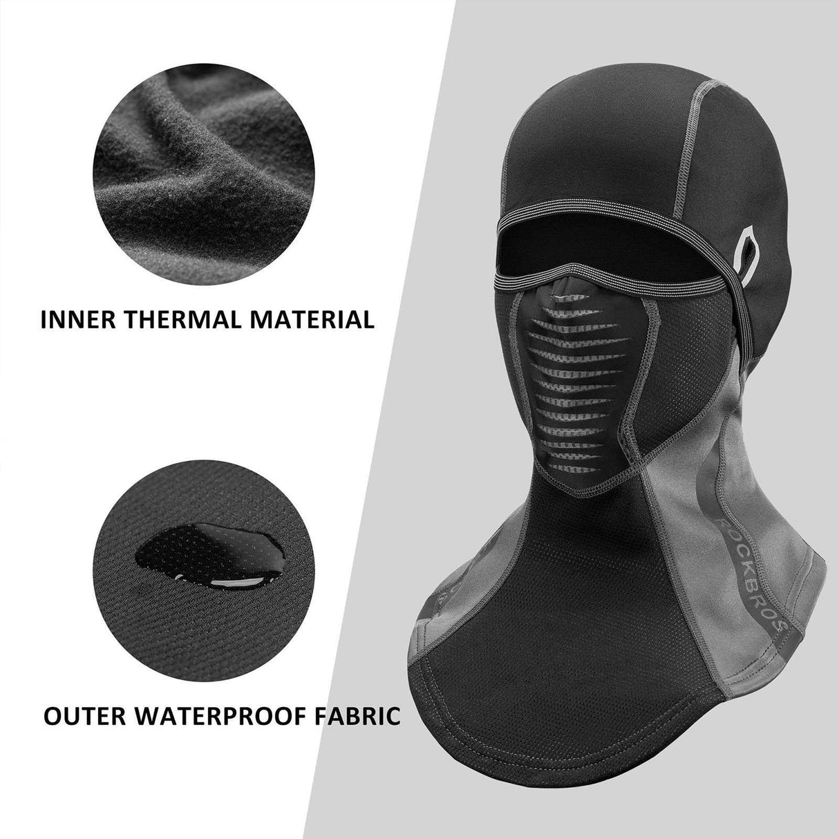 ROCKBROS Balaclava Winter Thermal Fahrrad Vollgesichtsmaske Sturmmaske - ROCKBROS-EU