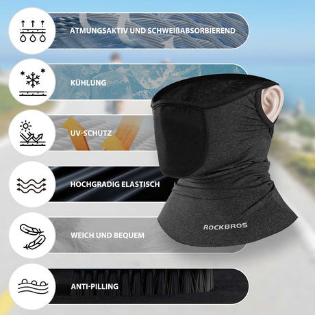 ROCKBROS Balaclavas Multifunktion Atmungsaktiv Gesichtsbedeckung Unisex - ROCKBROS-EU