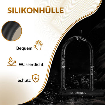ROCKBROS Bügelschloss Fahrradschloss Hohe Sicherheit Schlösser Wasserd –  ROCKBROS-DE