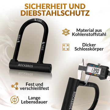 butlers fahrradschloss ROCKBROS Bügelschloss Fahrradschloss Hohe Sicherheit Schlösser Wasserd – ROCKBROS-DE