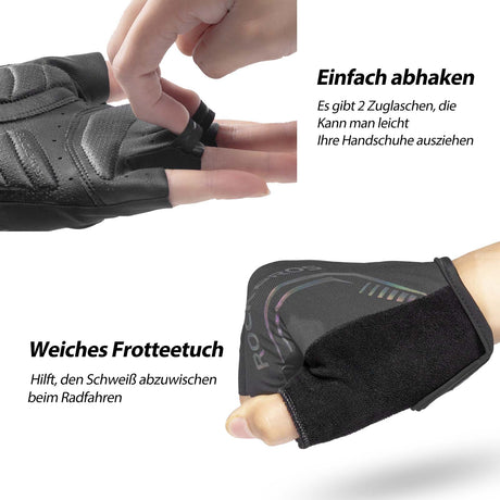 ROCKBROS Bunte reflektierende Kurzfingerhandschuhe - ROCKBROS-EU