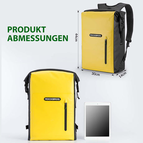 ROCKBROS Dry Bag wasserdicht Reiserucksack mit Vordertasche 20L - ROCKBROS-EU