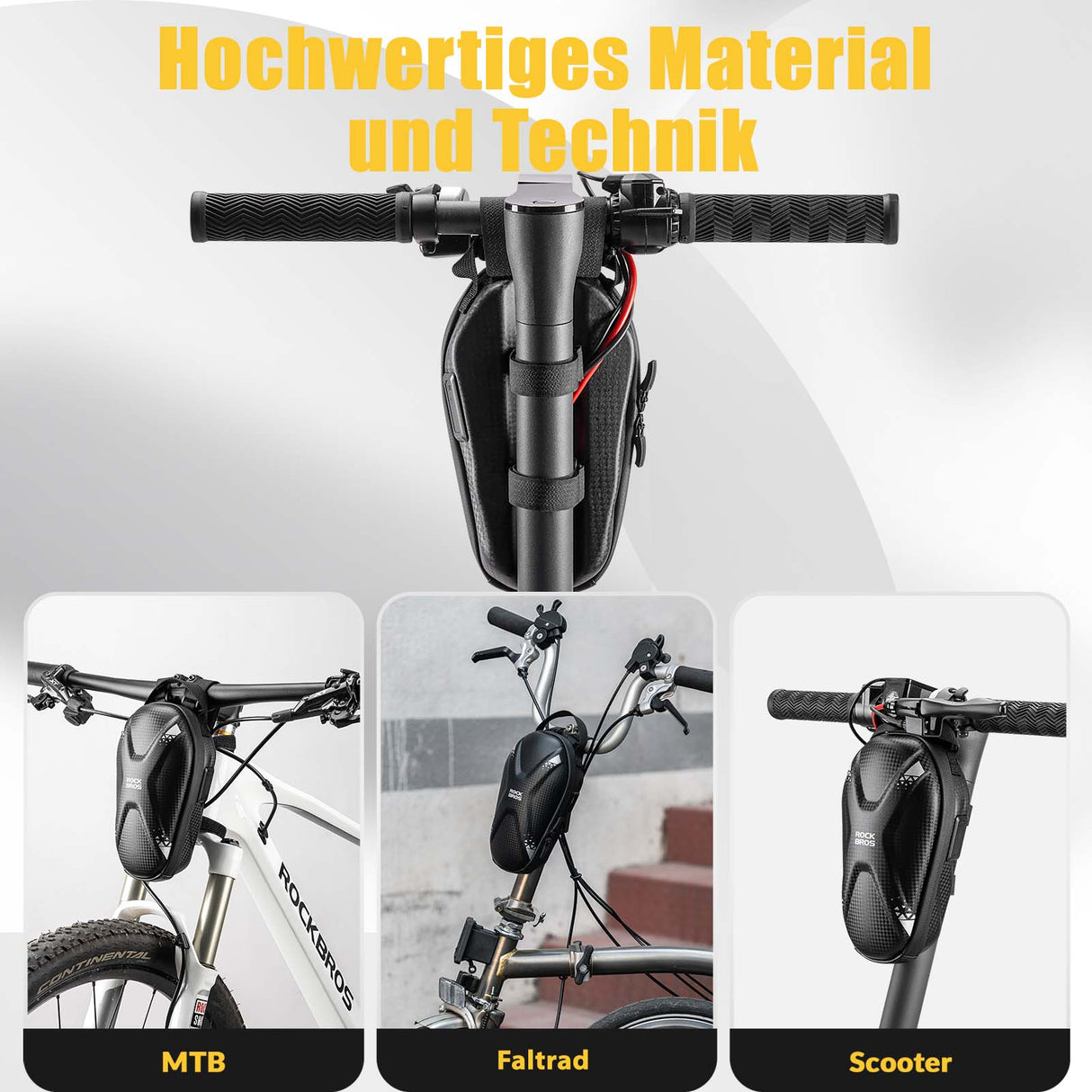 ROCKBROS E Scooter Lenkertasche Waterproof Vordertasche mit USB-Anschlüsse - ROCKBROS-EU