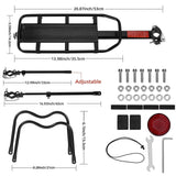 ROCKBROS Fahrrad Gepäckträger Schnellspanner mit Reflektor 24-29 Zoll Aluminiumlegierung - ROCKBROS-EU