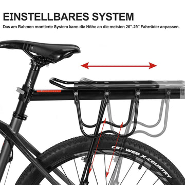 mountainbike 24 zoll gepäckträger ROCKBROS Gepäckträger Schnellspanner mit Reflektor 24-29 Zoll Aluminium – ROCKBROS-DE