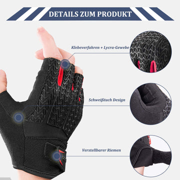 Fahrrad Handschuhe Damen Herren Halbfinger Fahrradhandschuhe