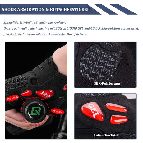 ROCKBROS Fahrrad Handschuhe Damen Herren Halbfinger Fahrradhandschuhe - ROCKBROS-EU