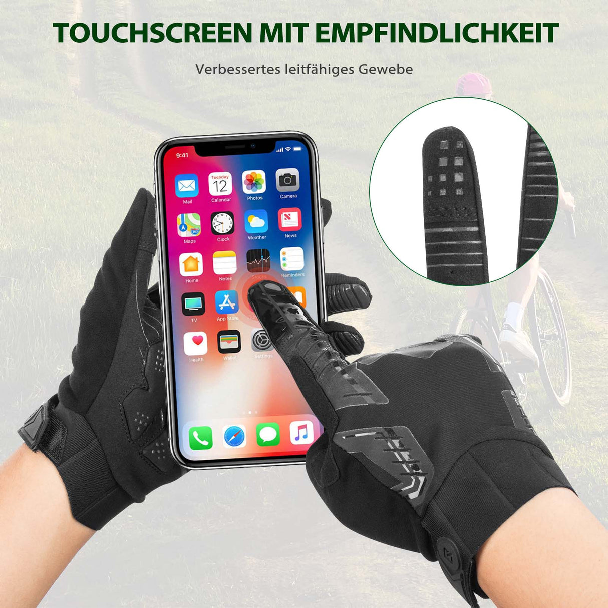 ROCKBROS Fahrrad Handschuhe Touchscreen-Design für Outdoor Aktivitäten Unisex - ROCKBROS-EU