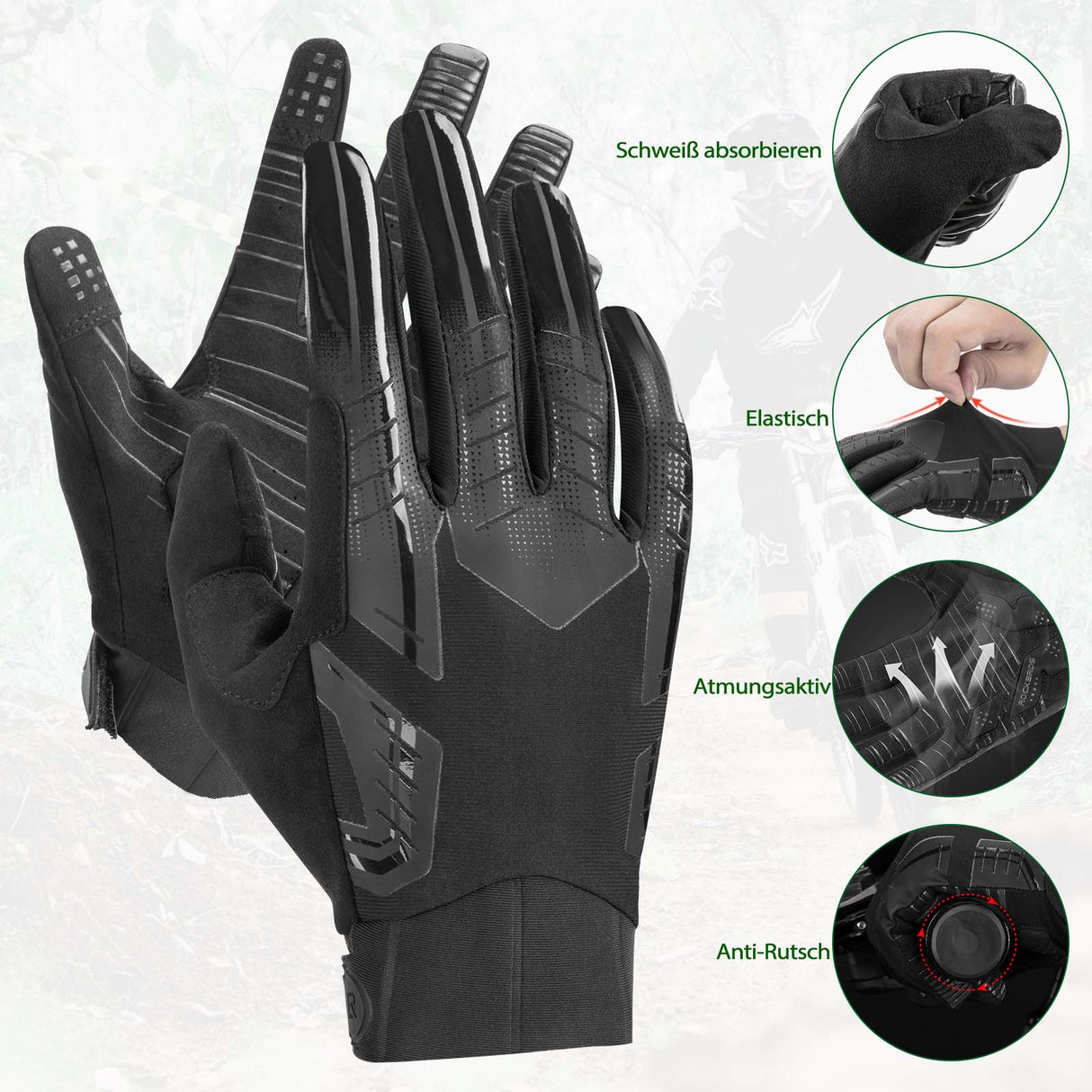 ROCKBROS Fahrrad Handschuhe Touchscreen-Design für Outdoor Aktivitäten Unisex - ROCKBROS-EU