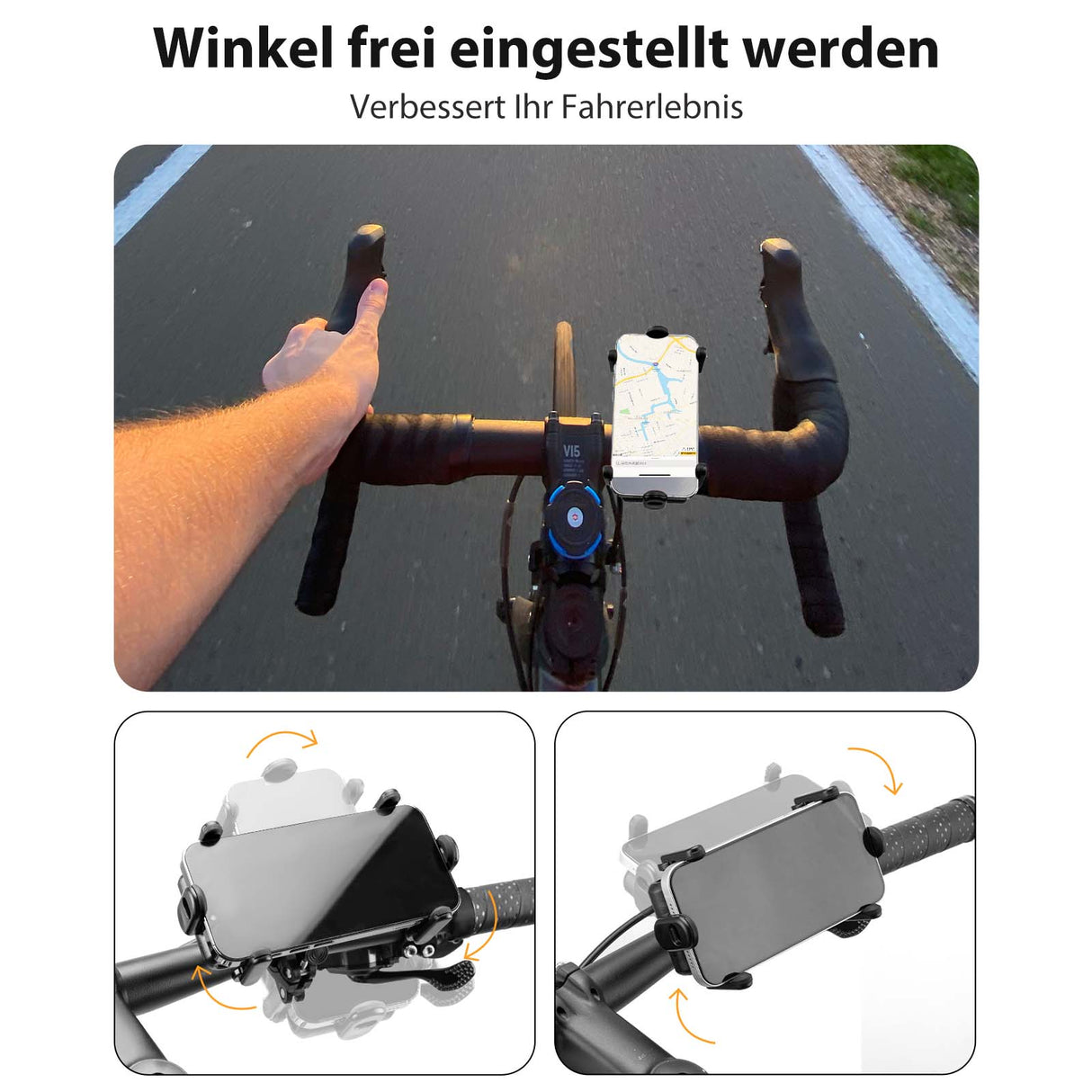 ROCKBROS Fahrrad Handyhalterung 360°Drehbar Motorrad Halterung - ROCKBROS-EU