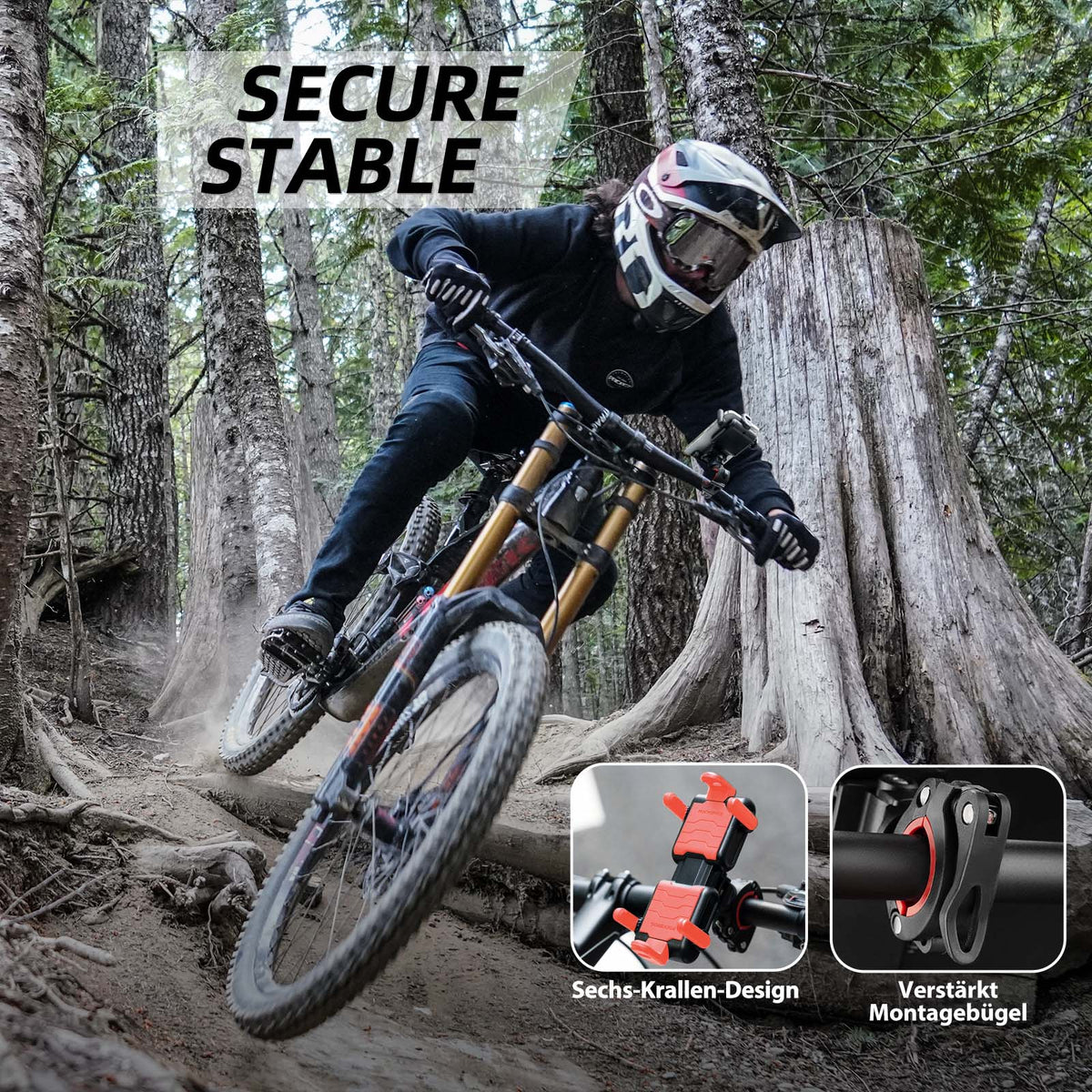ROCKBROS Fahrrad Handyhalterung 360°Drehbar Motorrad Halterung – ROCKBROS-DE