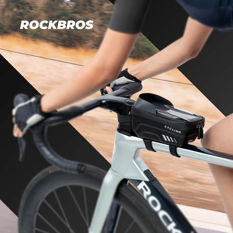 ROCKBROS Fahrrad Handytasche Handyhalterung mit Touchscreen 6.7 Zoll - ROCKBROS-EU