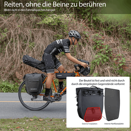 ROCKBROS Fahrrad hinter Gepäckträgertasche wasserdicht 20-27L für E-Bike/Rennrad/MTB - ROCKBROS-EU