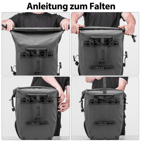 ROCKBROS Fahrrad hinter Gepäckträgertasche wasserdicht 20-27L für E-Bike/Rennrad/MTB - ROCKBROS-EU