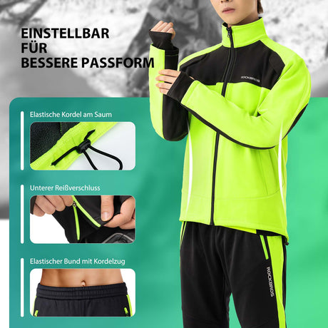 ROCKBROS Fahrrad Jacke & Hose Frühling Fahrradanzug Leuchtendes Grün - ROCKBROS-EU