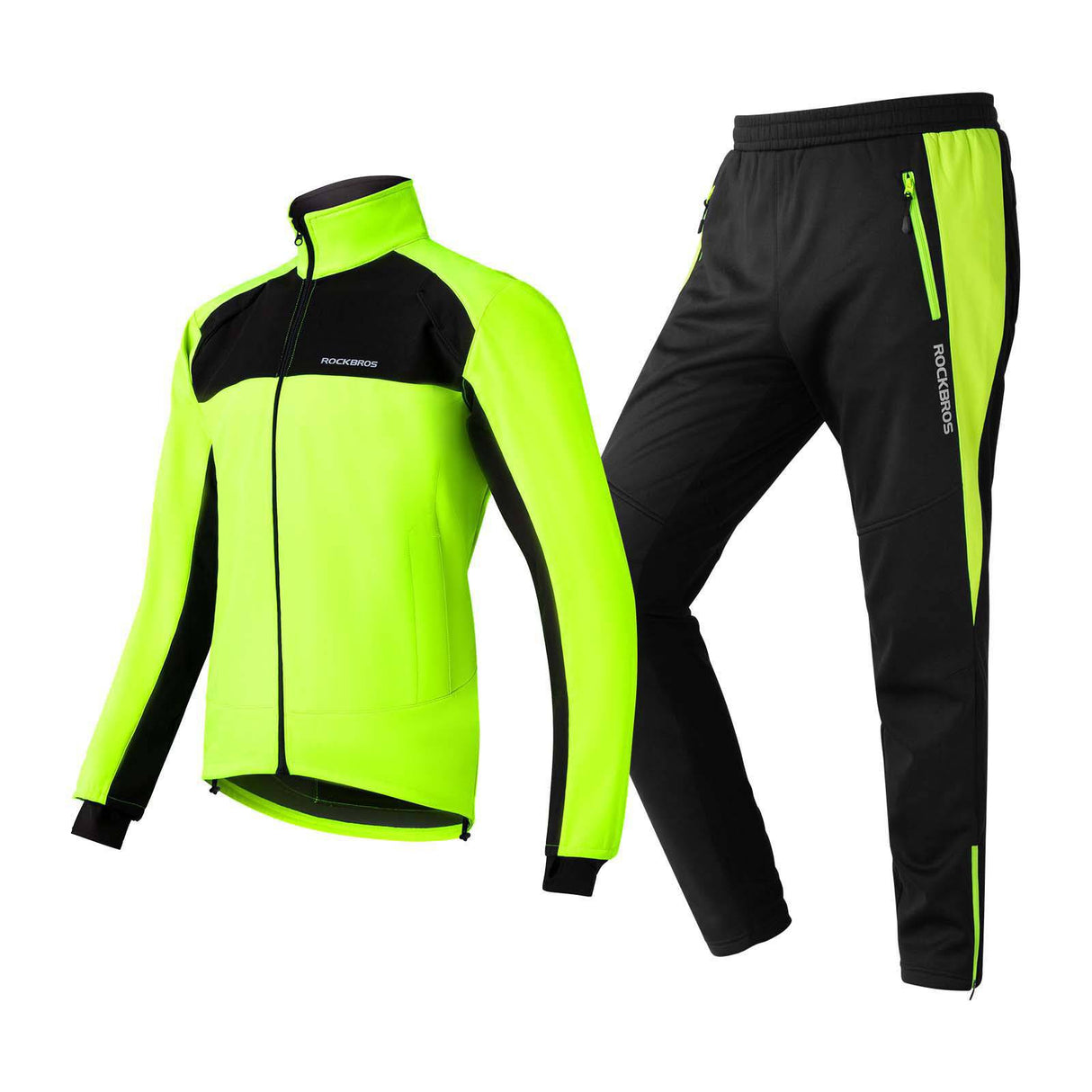 ROCKBROS Fahrrad Jacke & Hose Frühling Fahrradanzug Leuchtendes Grün - ROCKBROS-EU