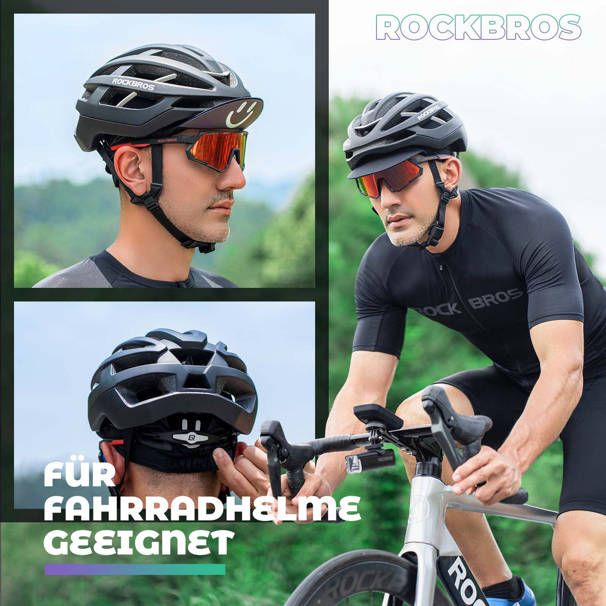 kappe rennrad ROCKBROS Bicycle Cap Summer Anti-sweat Lightweight Cycling Cap Unisex – ROCKBROS-DE Full Finger Choose Your Mini GS 🔫:Dust Black / Dust Gold ZooRoyal Fellpflege-Handschuh bei REWE