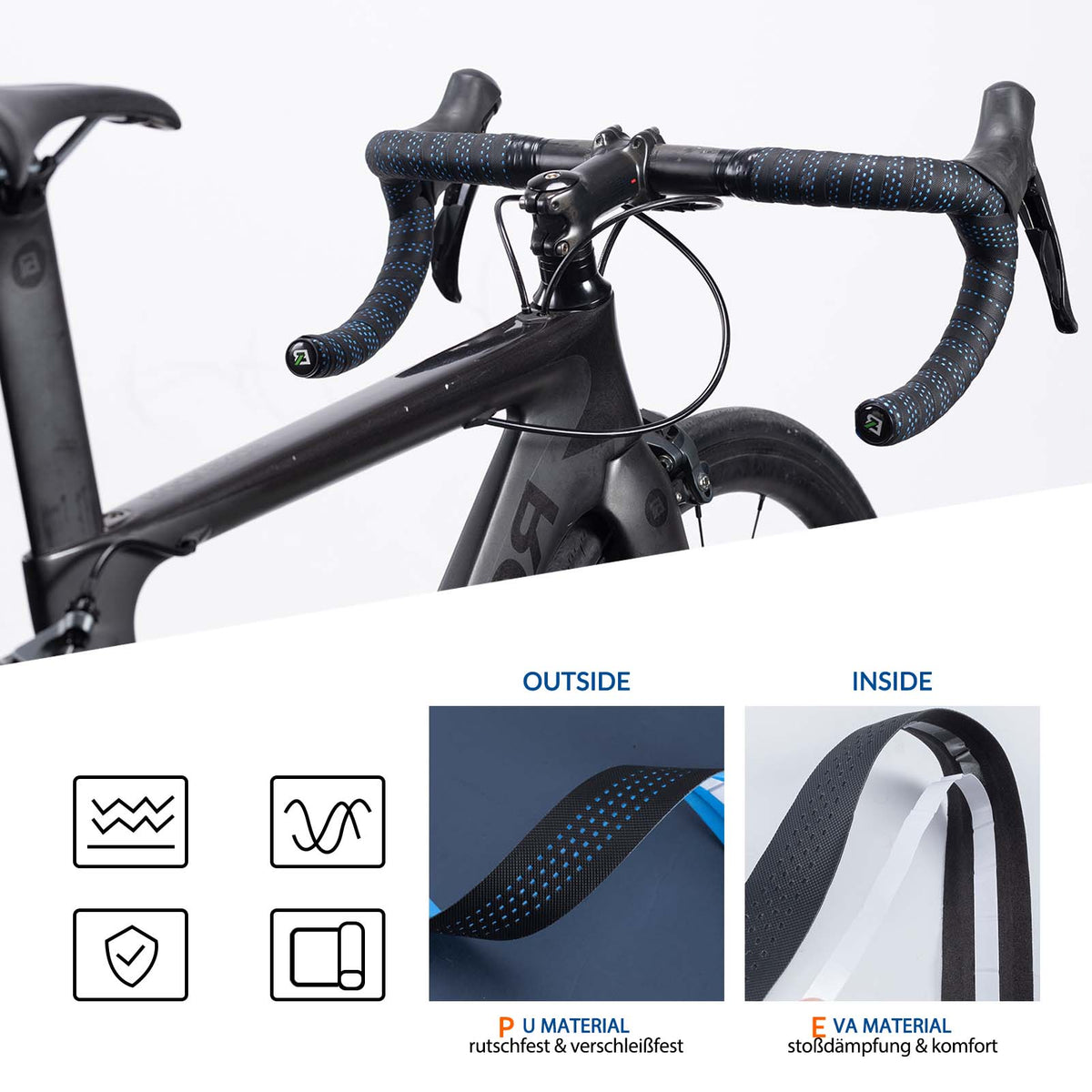ROCKBROS Fahrrad Lenkerband für MTB Rennrad Standardgröße Vier Farben – ROCKBROS-DE