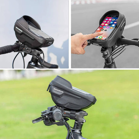 ROCKBROS Fahrrad Lenkertasche Handyhalterung mit TPU Touchscreen - ROCKBROS-EU