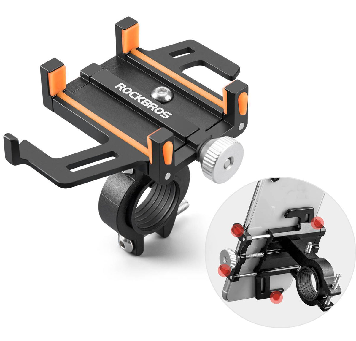 ROCKBROS Fahrrad Motorrad Handyhalterung mit 360 Rotation Clip ROCKBROS-DE ROCKBROS Fahrrad Motorrad Handyhalterung mit 360 Rotation Clip ROCKBROS-DE