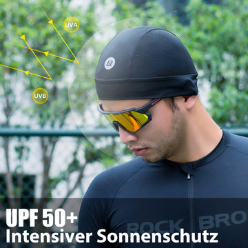 sonnenschutz unterm fahrradhelm ROCKBROS Fahrrad Mütze Sommer UV Schutz Laufmütze Herren 50-64CM – ROCKBROS-DE