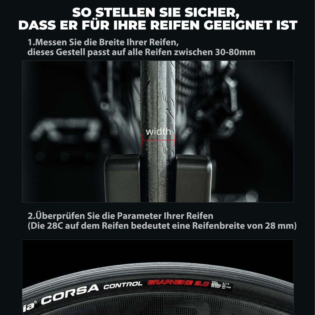 fahrradständer reifenbreite 80 mm Verstellbarer Fahrrad Parkständer
