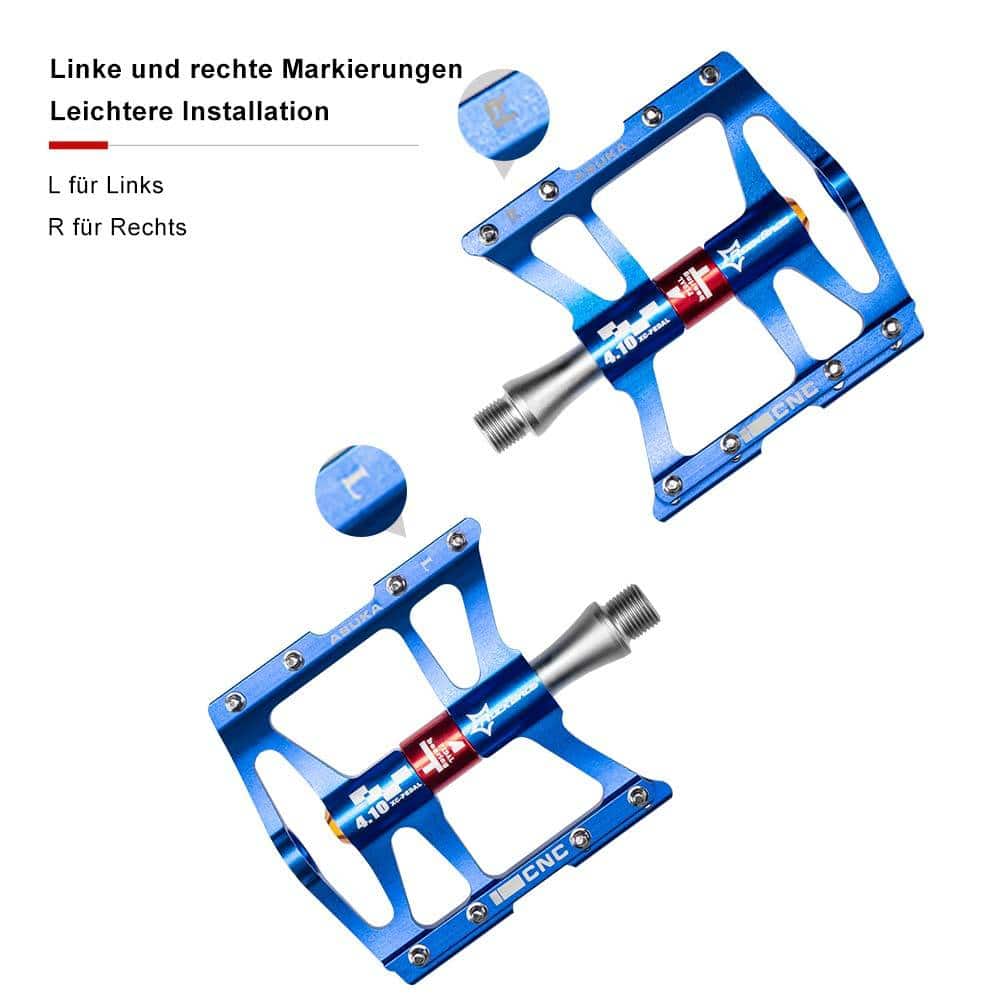 ROCKBROS Fahrrad Pedale 9/16 für MTB/BMX/Rennrad 4 Sealed Bearings - ROCKBROS-EU