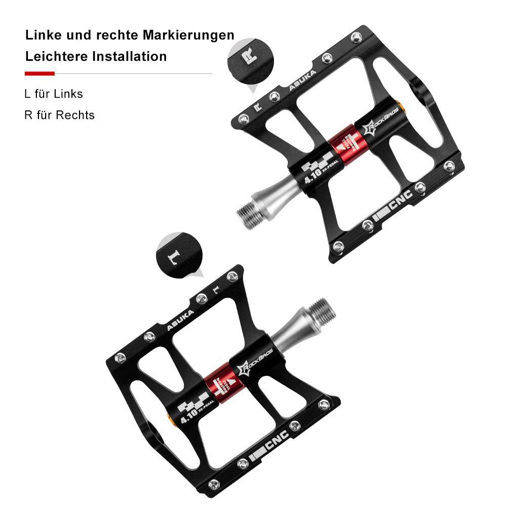 ROCKBROS Fahrrad Pedale 9/16 für MTB/BMX/Rennrad 4 Sealed Bearings - ROCKBROS-EU