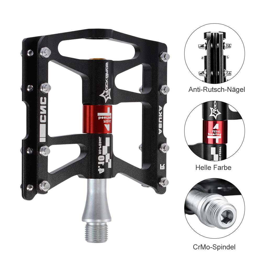 Fahrrad Pedale 9/16 für MTB/BMX/Rennrad 4 Sealed Bearings – ROCKBROS-DE