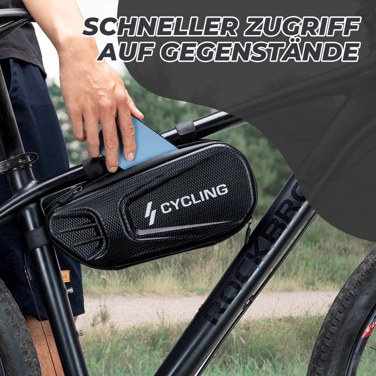 ROCKBROS Fahrrad Rahmentasche 1,5L Dreieckstasch Wasserdicht Fahrradtasche - ROCKBROS-EU