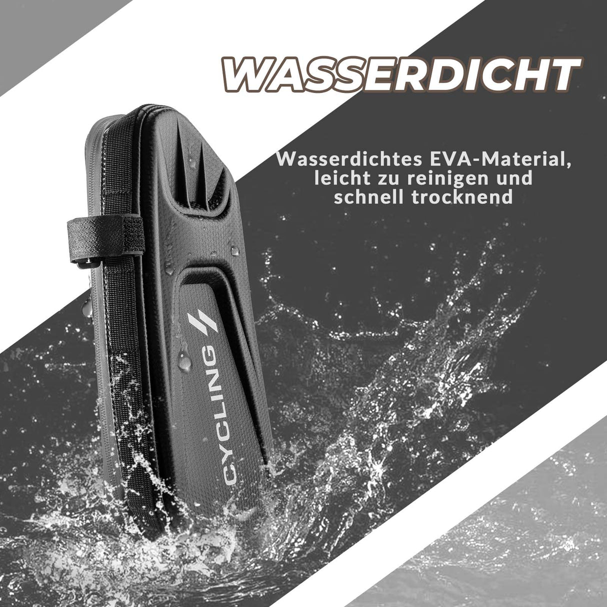 ROCKBROS Fahrrad Rahmentasche 1,5L Dreieckstasch Wasserdicht Fahrradtasche - ROCKBROS-EU