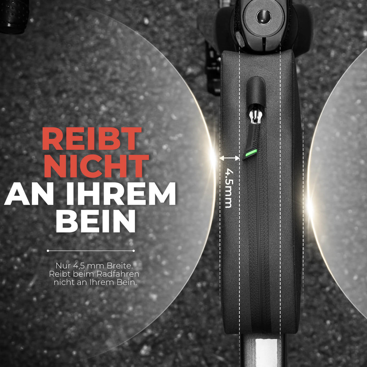 ROCKBROS Fahrrad Rahmentasche wasserdicht Staubfest Schwarz 1L/1,6 L - ROCKBROS-EU