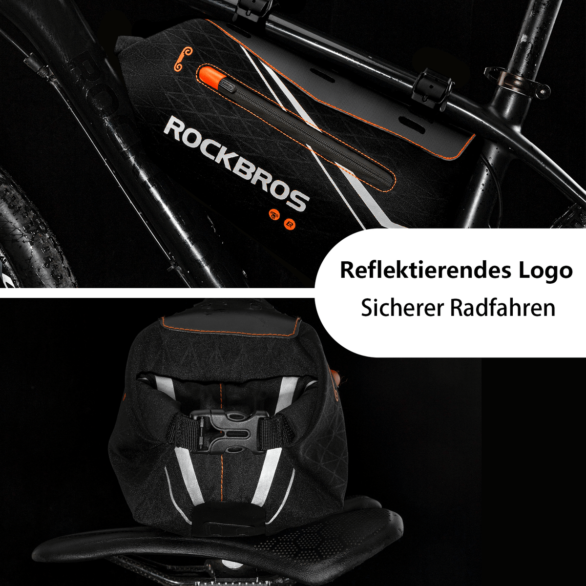 ktm fahrrad rahmentasche Schwarze 3,5L Wasserdichte Rahmentasche & Dreiecktasche – ROCKBROS-DE