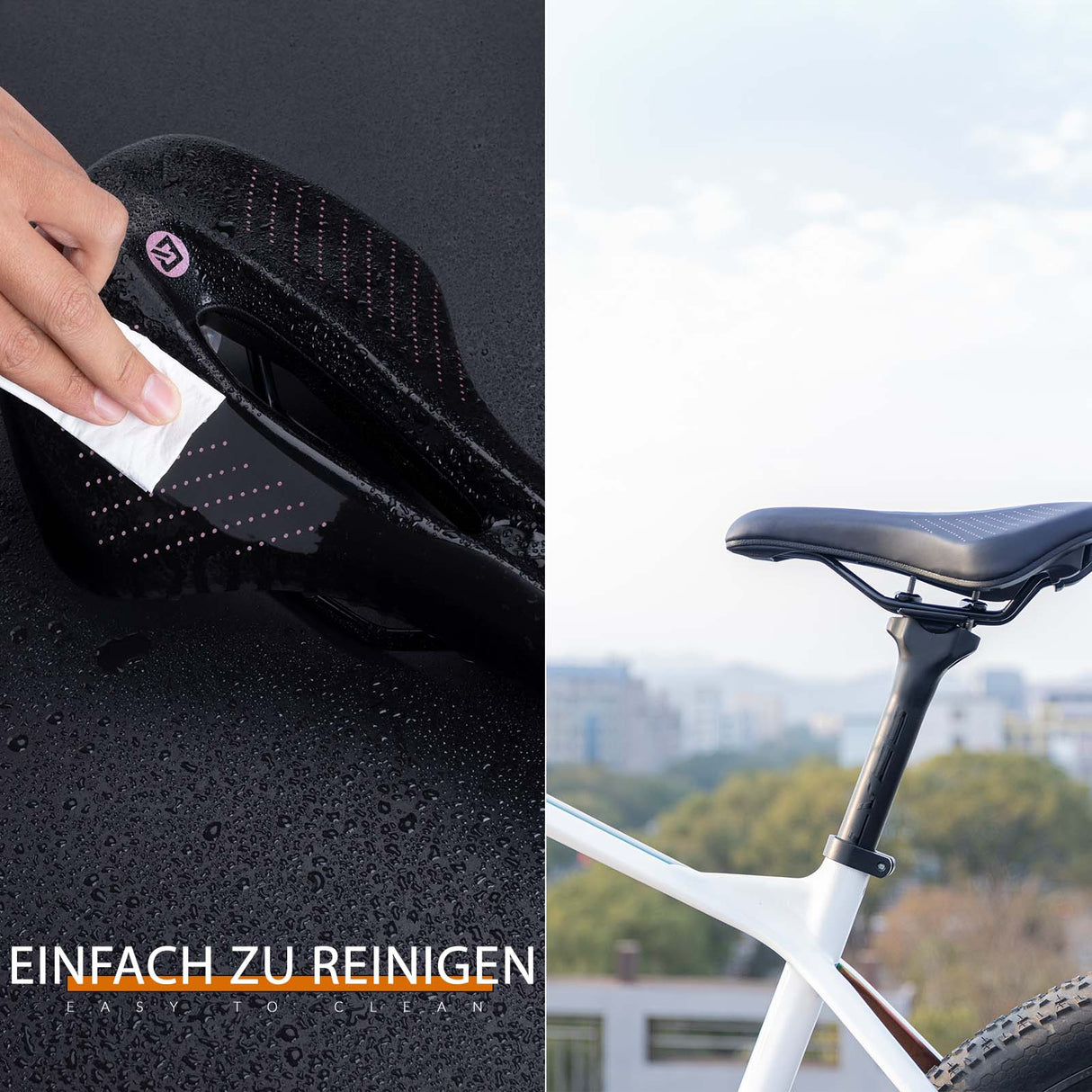 ROCKBROS Fahrrad Sattel Ergonomischer Stoßdämpfender Fahrradsattel Unisex - ROCKBROS-EU