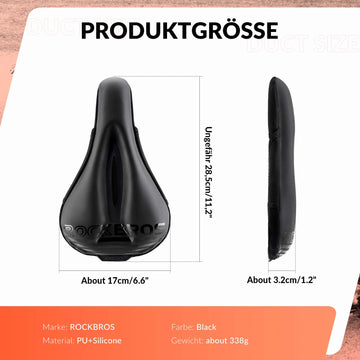 ROCKBROS Fahrrad Sattelbezug Gel Gepolsterter Weicher Fahrradsitz Bezu –  ROCKBROS-DE