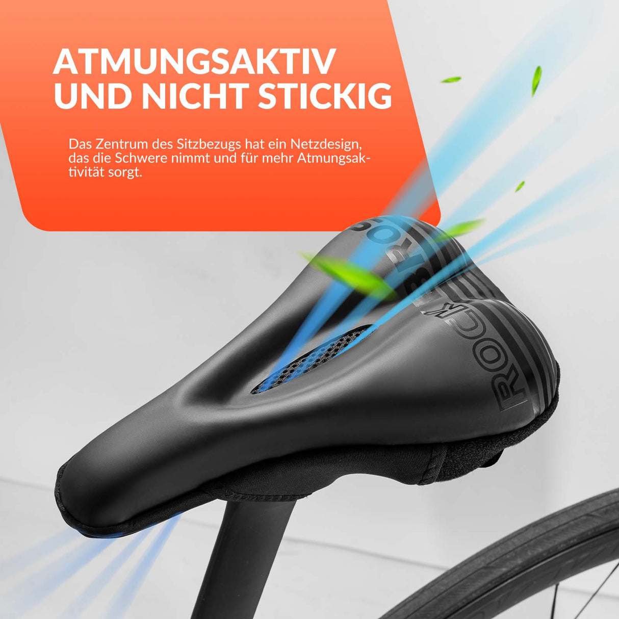 ROCKBROS Fahrrad Sattelbezug Gel Gepolsterter Weicher Fahrradsitz Bezug - ROCKBROS-EU