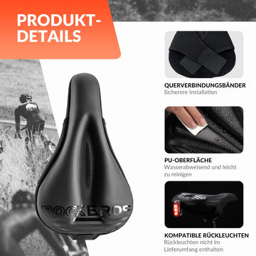 ROCKBROS Fahrrad Sattelbezug Gel Gepolsterter Weicher Fahrradsitz Bezu –  ROCKBROS-DE