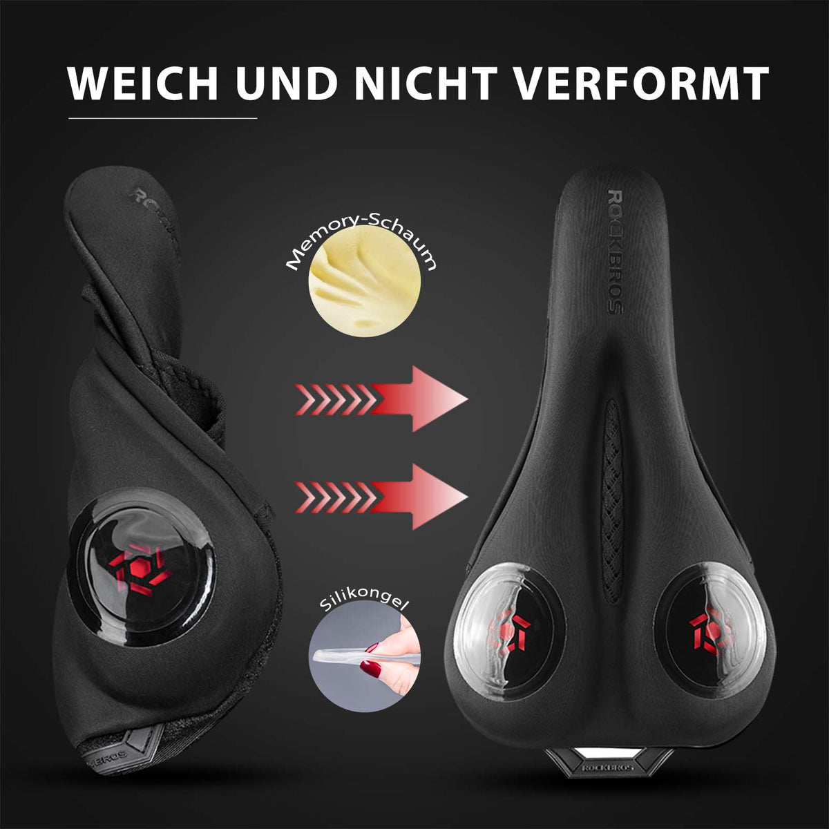 gelüberzug für fahrradsattel ROCKBROS Fahrrad Sattelbezug Gel Sattel Überzug Schwarz – ROCKBROS-DE
