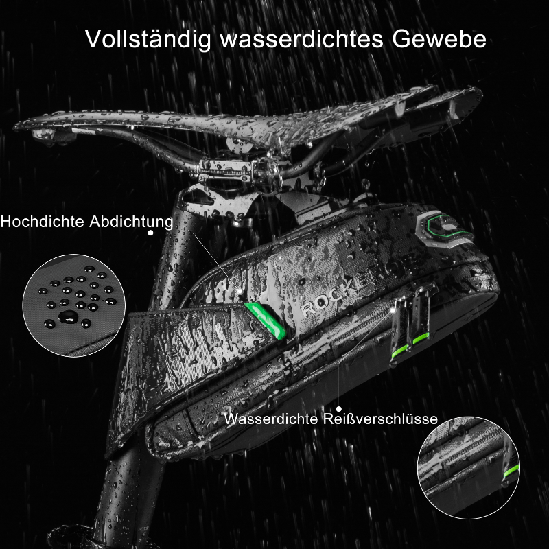 ROCKBROS Fahrrad Satteltasche mit Rücklichthalter wasserdicht 1L/1,5L - ROCKBROS-EU