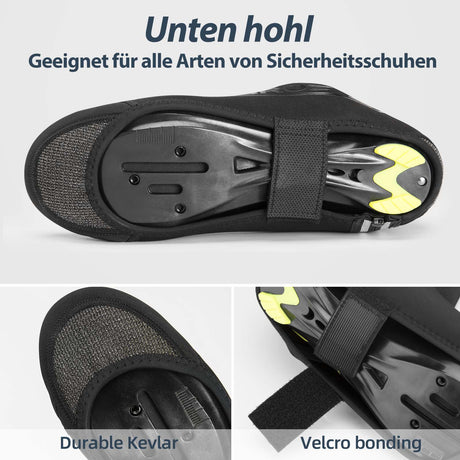 ROCKBROS Fahrrad Überschuhe Winter warm Überzieher für Radsport Schwarz - ROCKBROS-EU