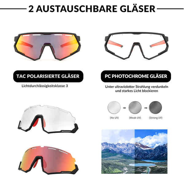 fahrradbrille herren polarisiert Polarisiert Photochrom Radbrille ROCKBROS Fahrradbrille – Polarisiert & Photochrom Für MTB, Herren & Damen Schnelle Brille