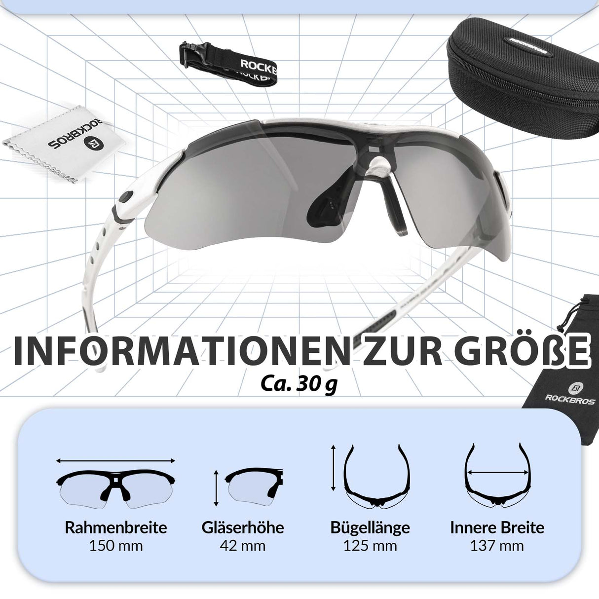 ROCKBROS Fahrradbrille Polarisiert Brille Sonnenbrille UV 400 - ROCKBROS-EU