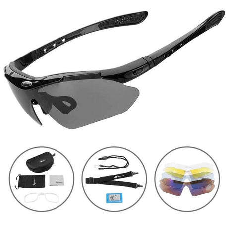 ROCKBROS Fahrradbrille polarisierte Sonnenbrille mit 5 Wechselgläsern - ROCKBROS-EU