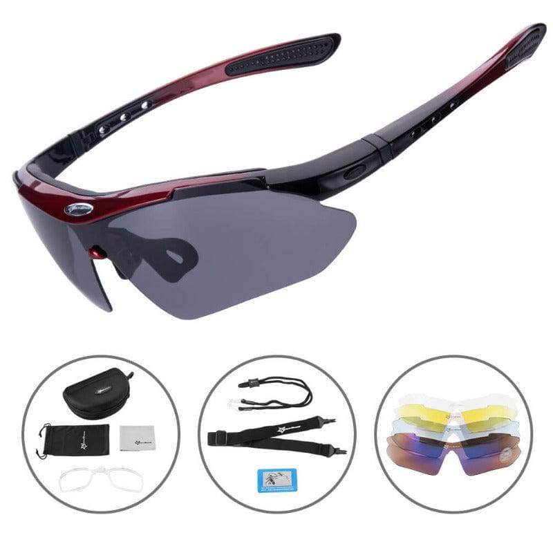 fahrradbrille mit wechselgläser Polarisierte Radbrille: 5 Wechselgläser – ROCKBROS-DE