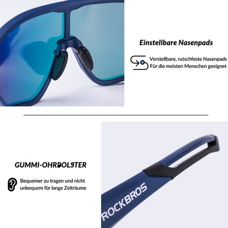 ROCKBROS Fahrradbrille Polarisierte Sportsbrille mit UV-Schutz - ROCKBROS-EU